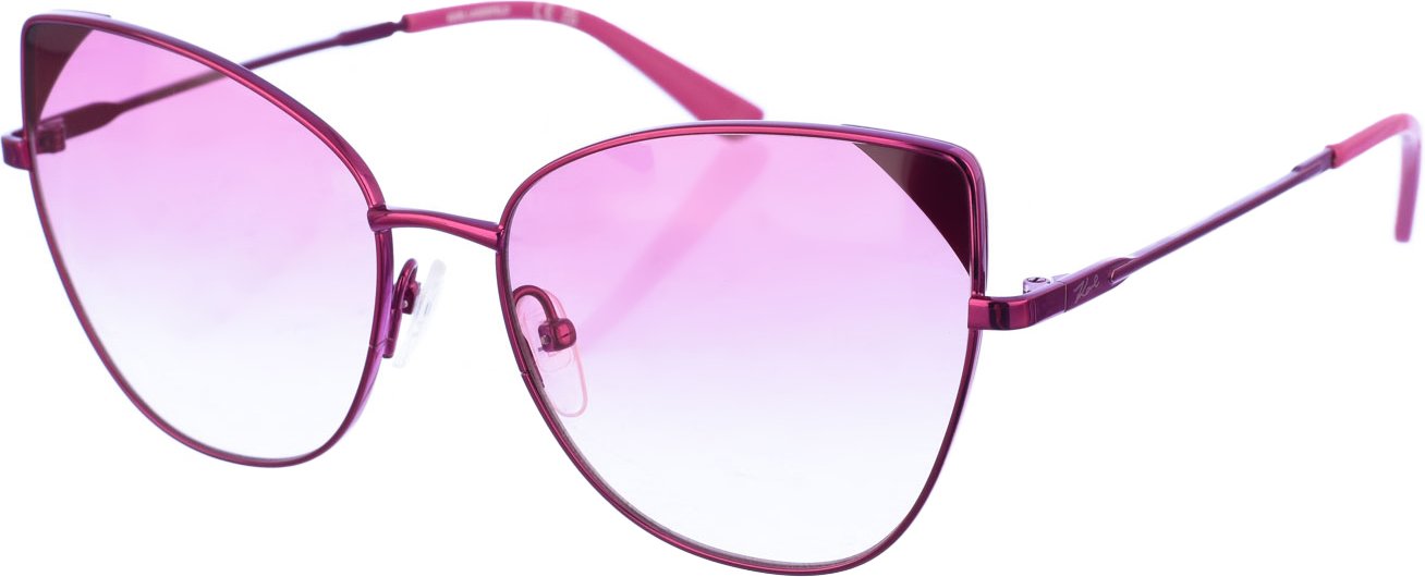 Schmetterlingsförmige Metallsonnenbrille KL341S Damen