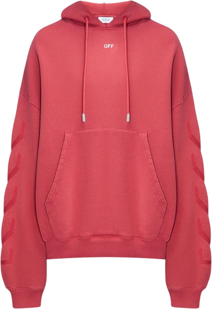 Thumbnail - Off-White St. Matthew Design Skate Fit Kapuzenpullover in verwaschenem Rot