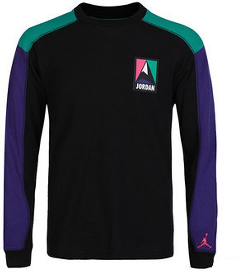 Nike Jordan Logo Crew Hals Schwarze Herren Utility Thermal Top CT3382 010