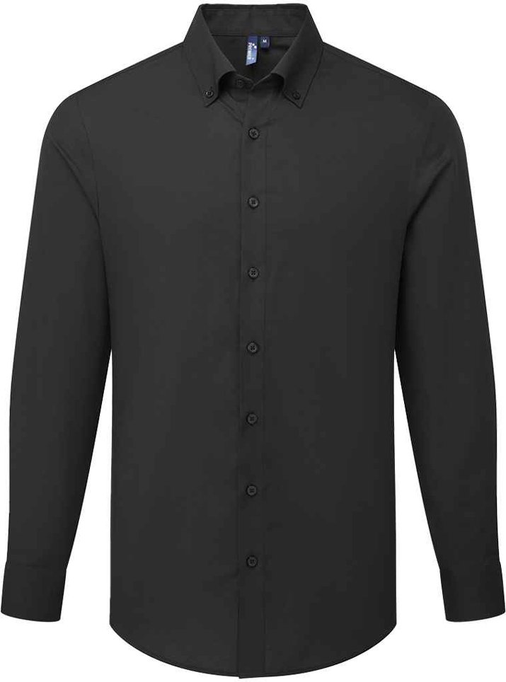 Premier - "Supreme" Formelles Hemd für Herren Langärmlig (Schwarz)