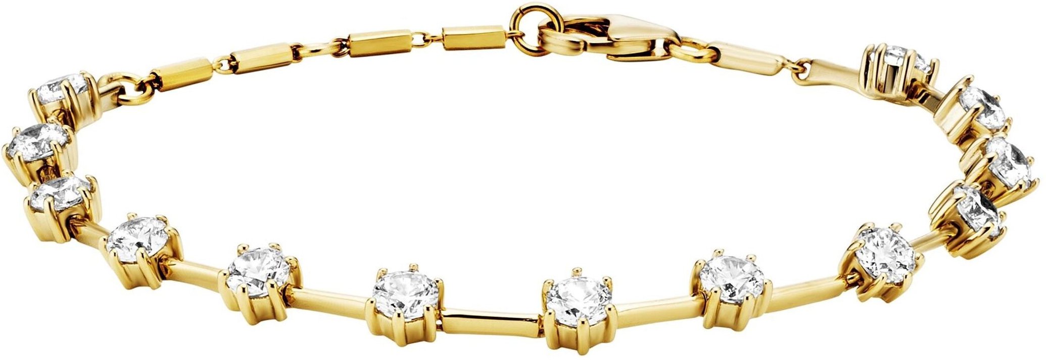 Julie Julsen Armband 925 Silber vergoldet Zirkonia weiß