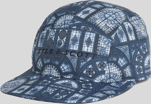 Lyle & Scott Baseballkappe mit Buntglas-Print – Marineblau