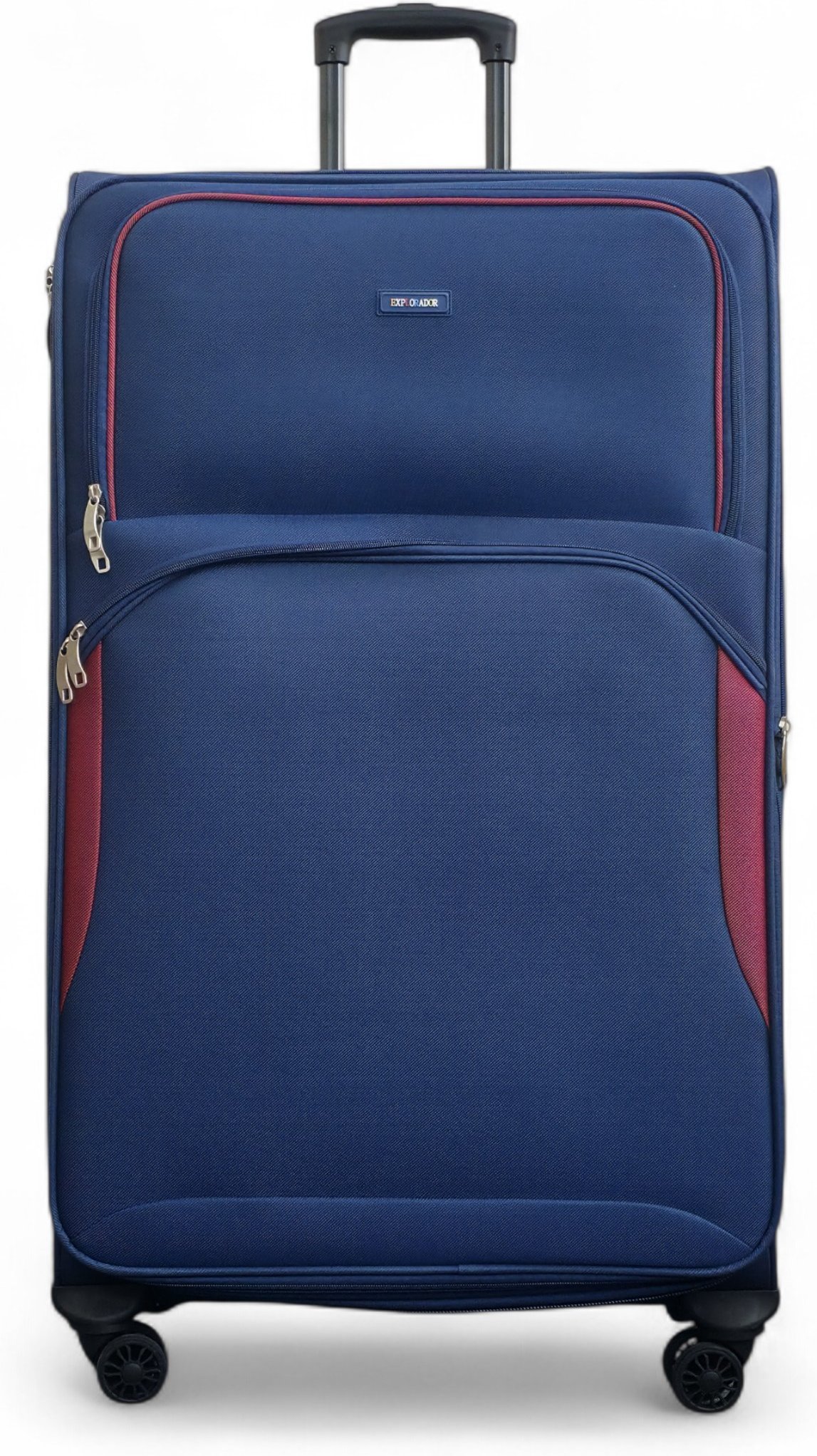 Erweiterbarer, weicher, extragroßer, leichter Koffer mit 8 Rädern, Marineblau