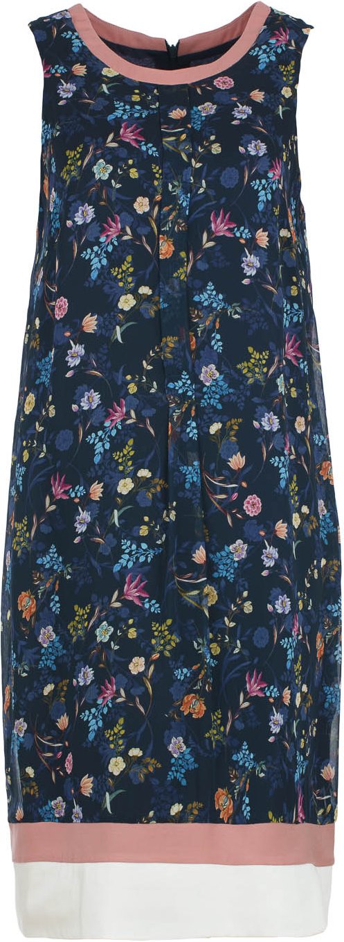 Kleid aus Viskose mit Mitternachtsgarten-Muster