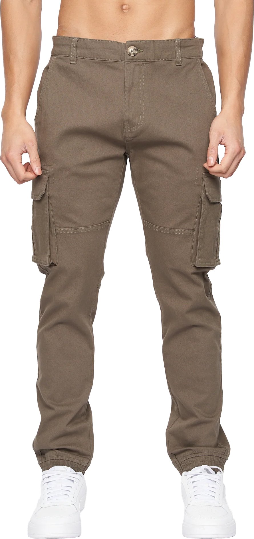 Thumbnail - Crosshatch - "Frentons" Cargo-Hose für Herren (Khaki)