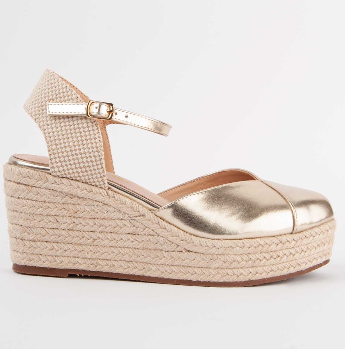 Montevita Espadrille Mit Keilabsatz Balenci3 Gold