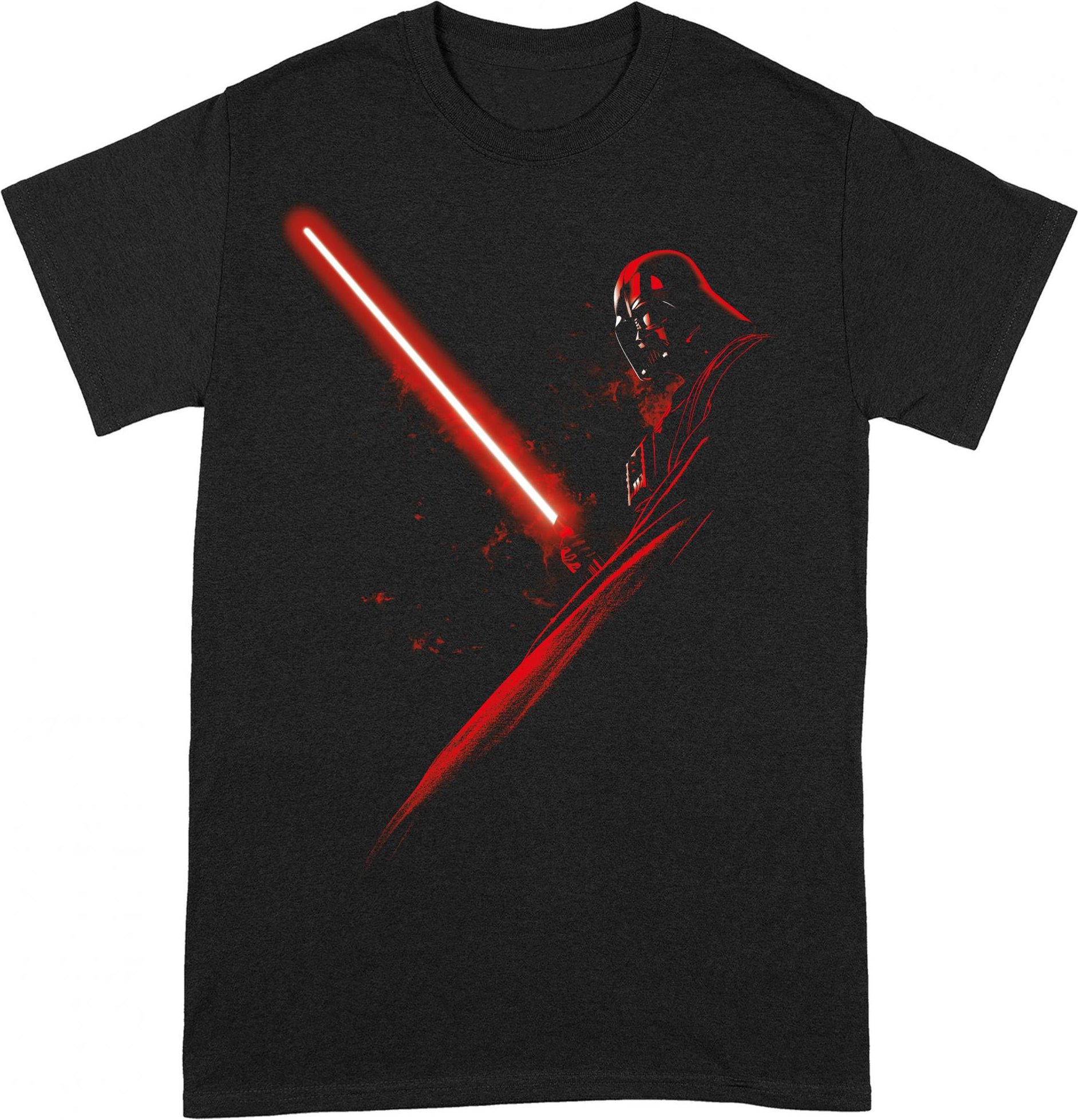 Star Wars - T-Shirt für Herren/Damen Unisex (Schwarz/Rot)