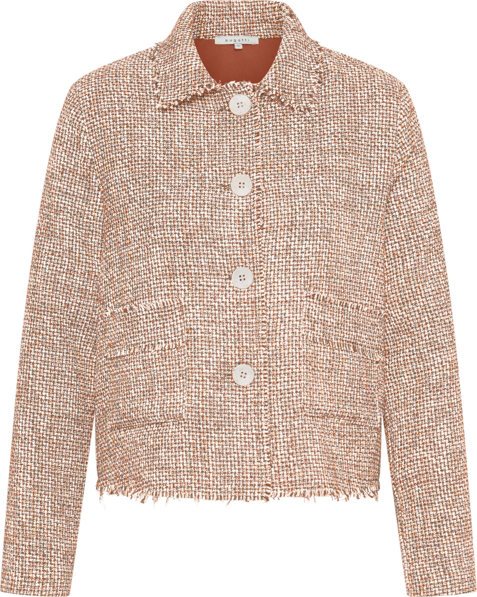 Bugatti Damen Bouclé-Jacke Baumwoll-Mix