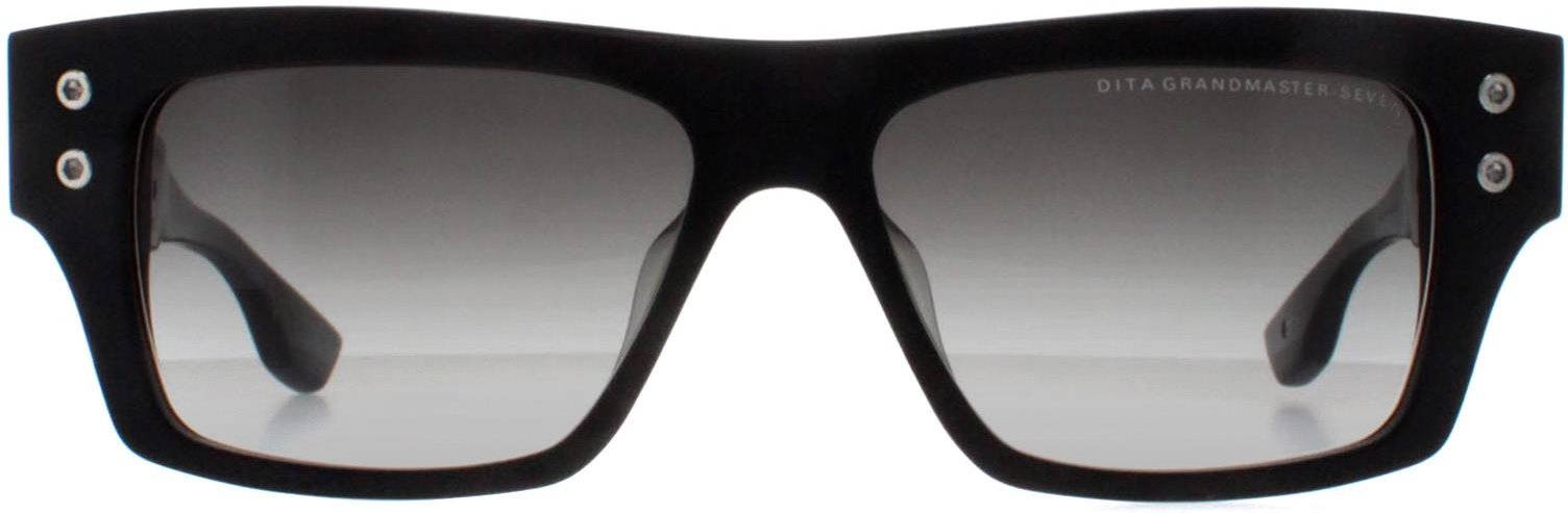 Thumbnail - Dita Rectangle Unisex Matte Black Iron Dark Grey to Clear Gradient Grandmaster Seven