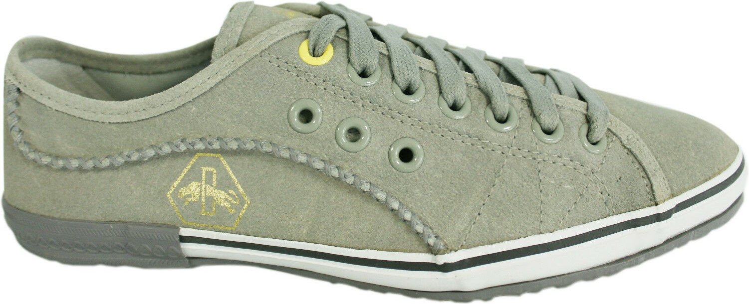 Puma Rudolf Dassler Scherenbahn Herren Trainer Leder Grau Schnürung 346190 02 B6D