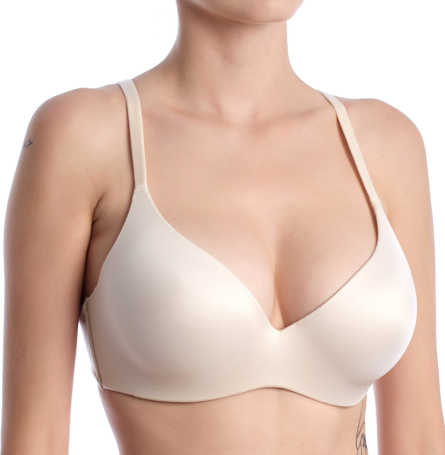 Damen-Bügel-BH mit unsichtbaren Cups ONE-BALCONETTE