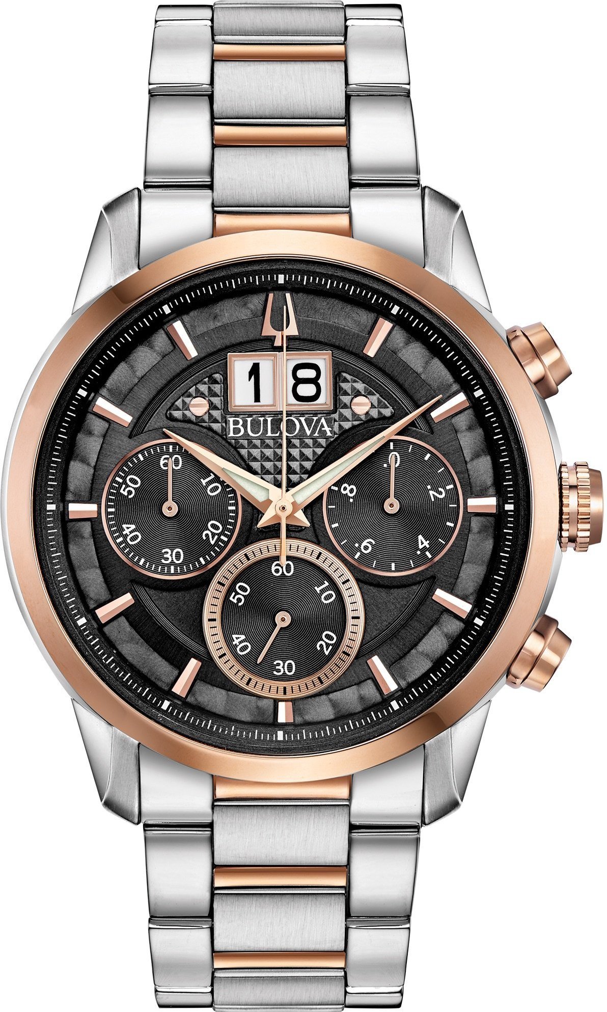 Bulova Sutton Mehrfarbig Herren Armbanduhr 98B335