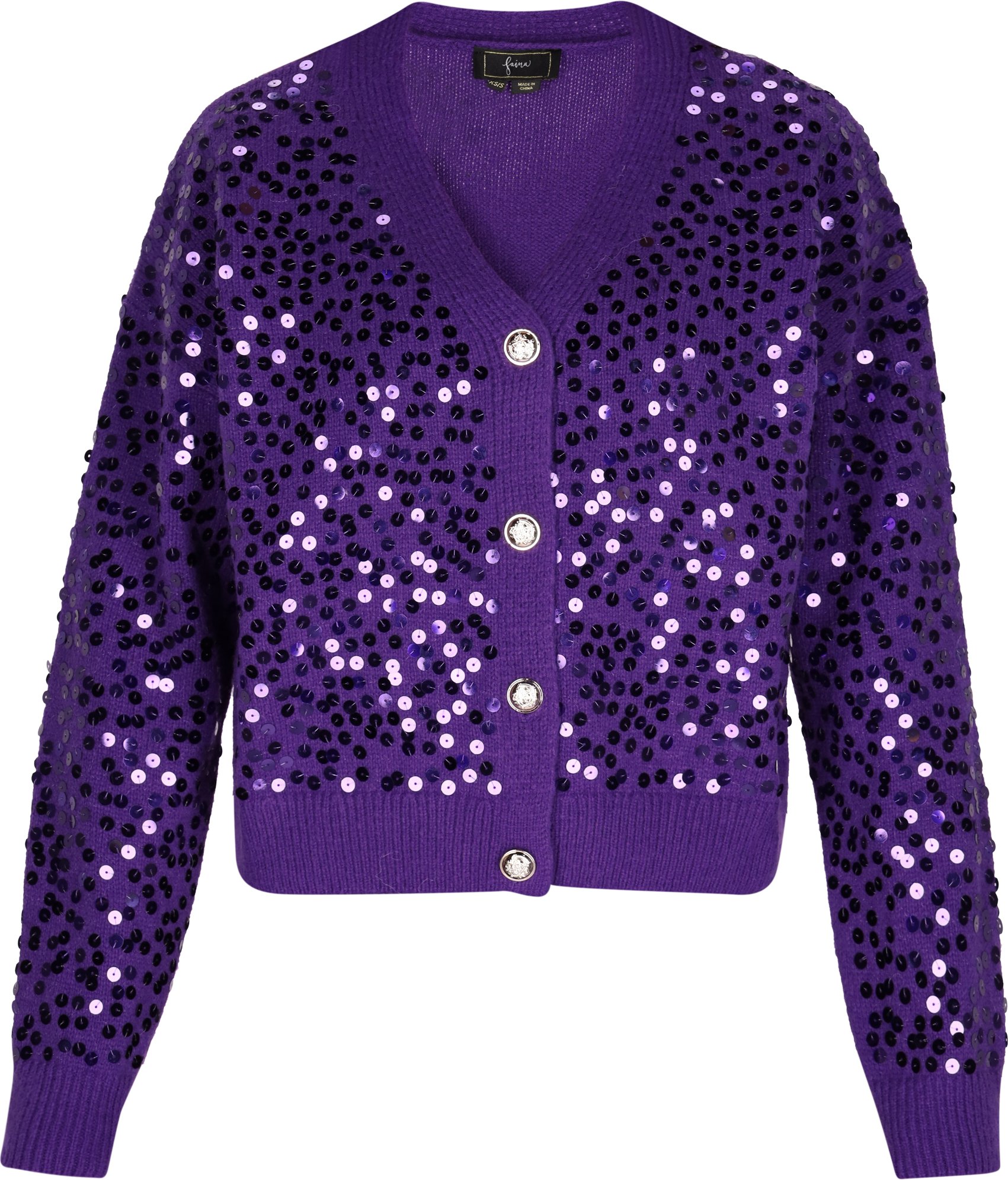 Faina Strickjacke Damen Pflaume