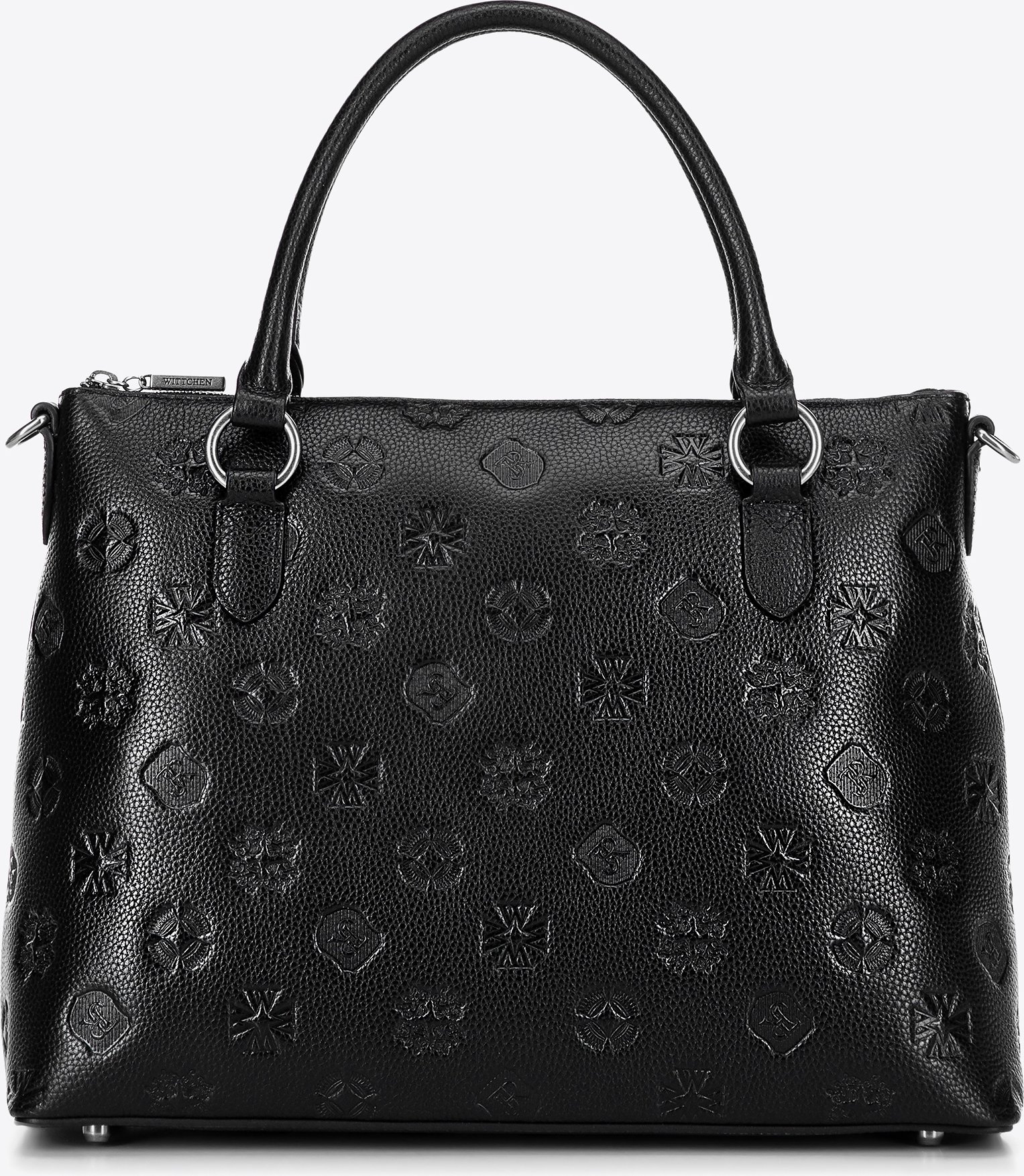 Wittchen Damen-Ledertasche mit charakteristischem schwarz-silbernem Design