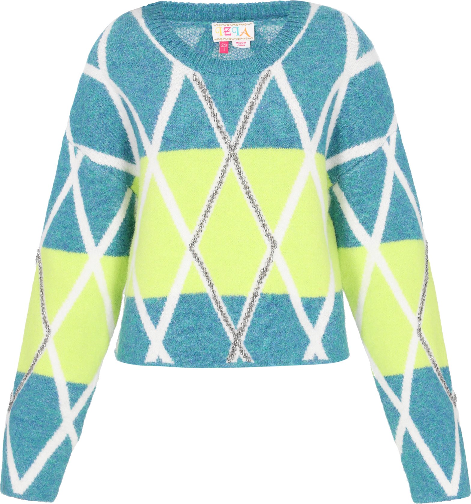 IZIA Pullover Frauen türkisfarbene Limette