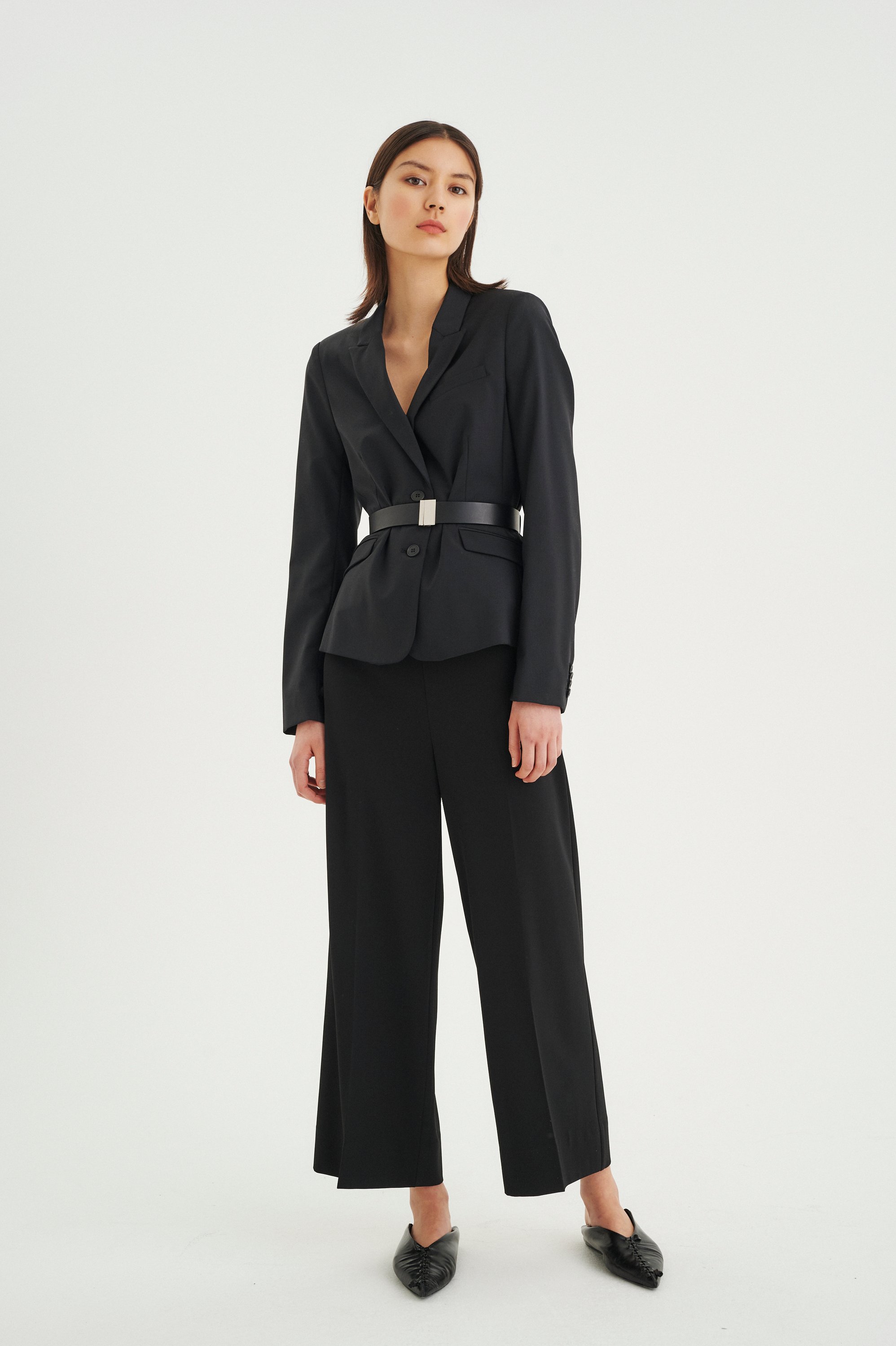 Blazer Gerade Passform Blac