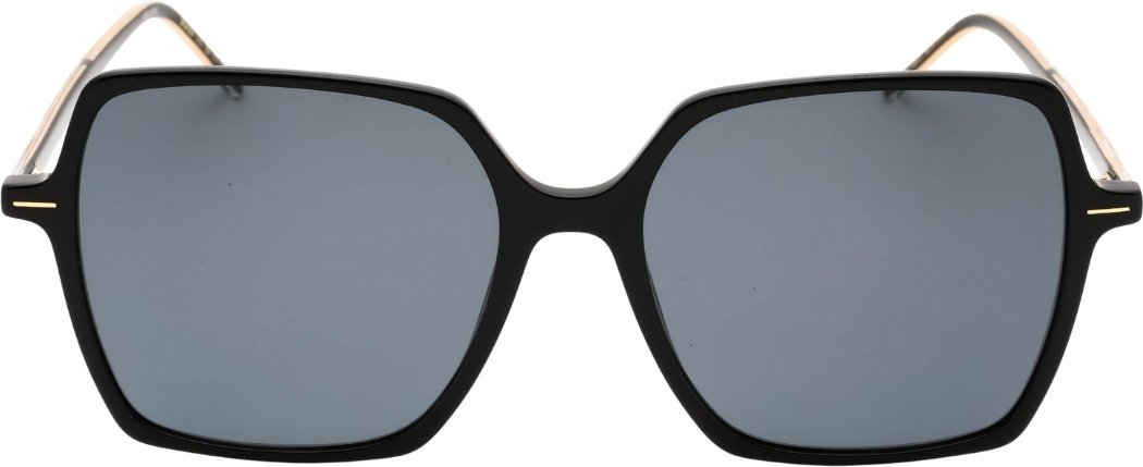 Hugo Boss graue Linse, goldene Arme, schwarze Sonnenbrille