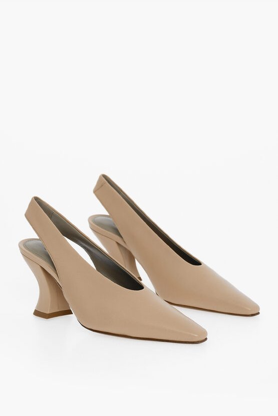 Lammleder ALMOND Pumps 8cm in Braun