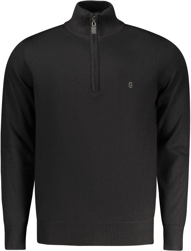 Coveri Moving Schwarz Viskose Herrenpullover