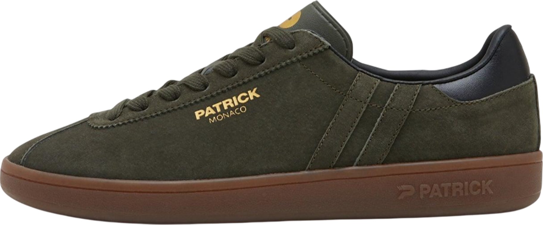 Patrick - "Monaco" Sneaker für Herren, Wildleder, Cupsohle (Oliv/Schwarz)