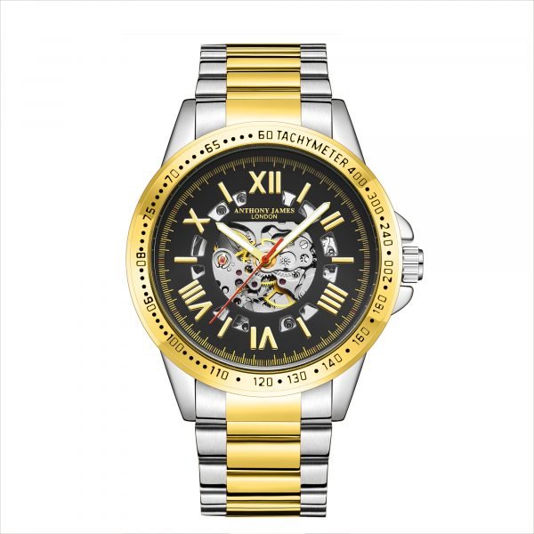 Handmontierte Anthony James Limited Edition Techtonic Automatic Two Tone Watch