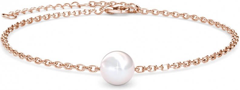 Kristall-Perlenarmband - Rose Gold und Kristall