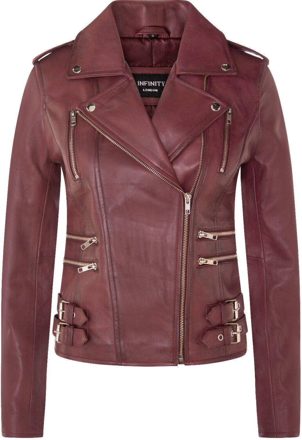 Thumbnail - Damen Leder Brando Bikerjacke-Loddon