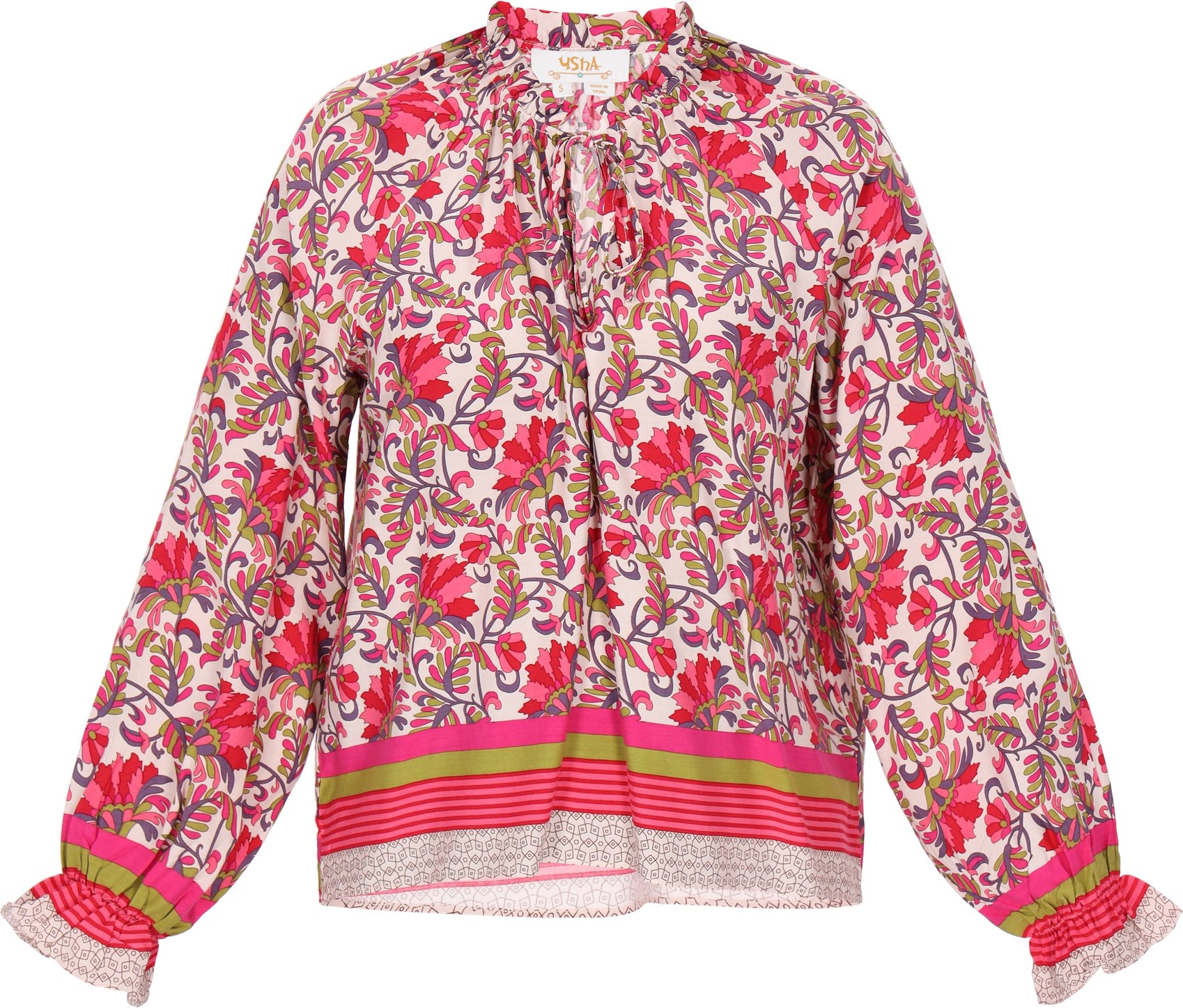 usha Bluse Frauen rot mehrfarbig