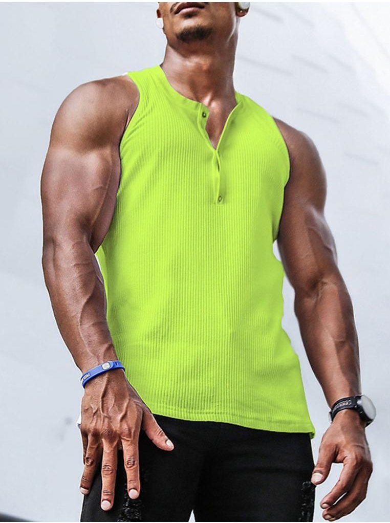 Thumbnail - Herren Plus Size Geripptes Tanktop