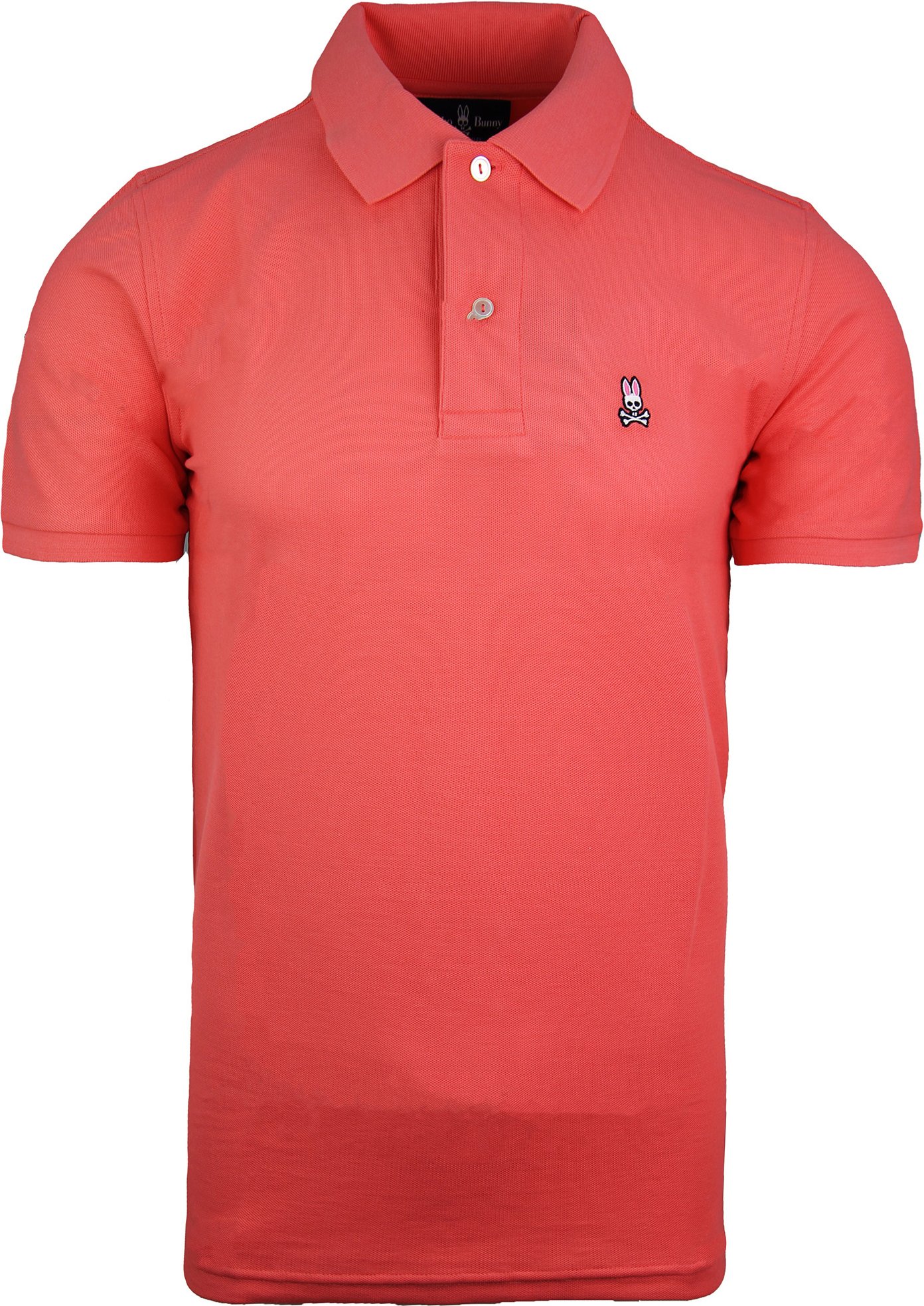 Psycho Bunny Classic Polo Kurzarm Pfirsich Herren Baumwolltop B6K001B1PC Koralle