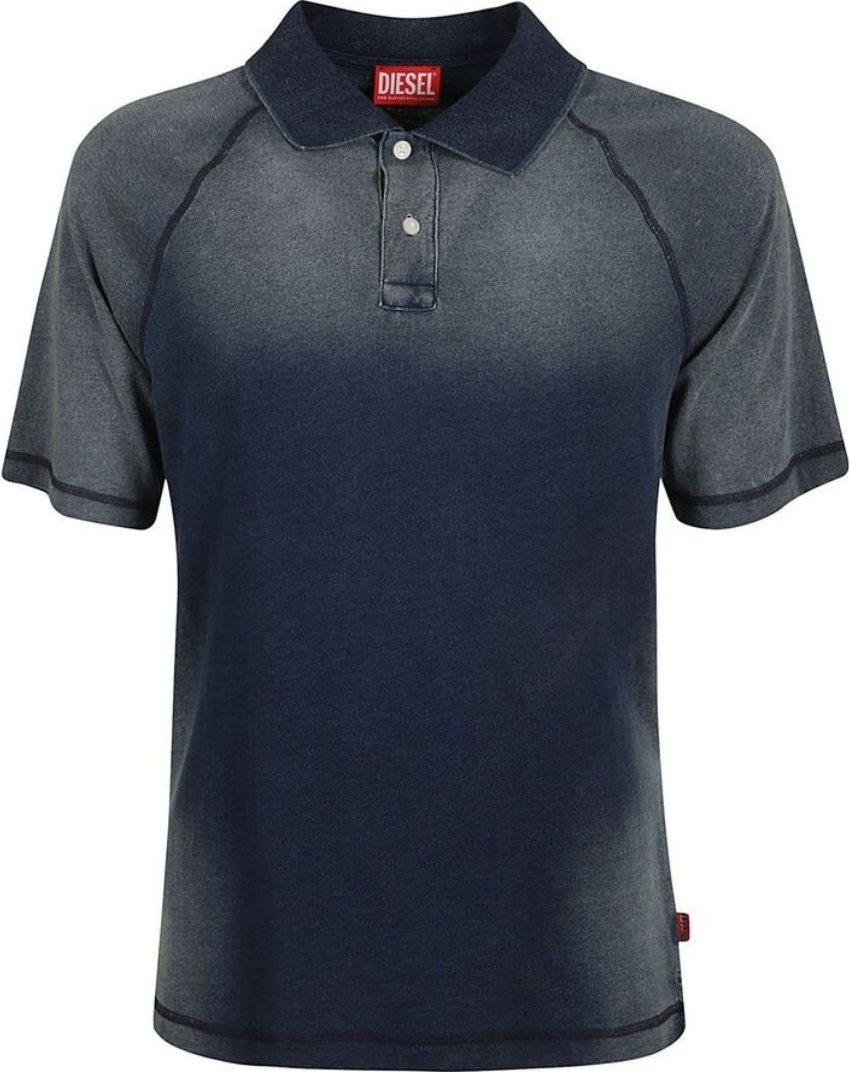 Diesel - T-rasmith - Blaues, Verblasstes Poloshirt