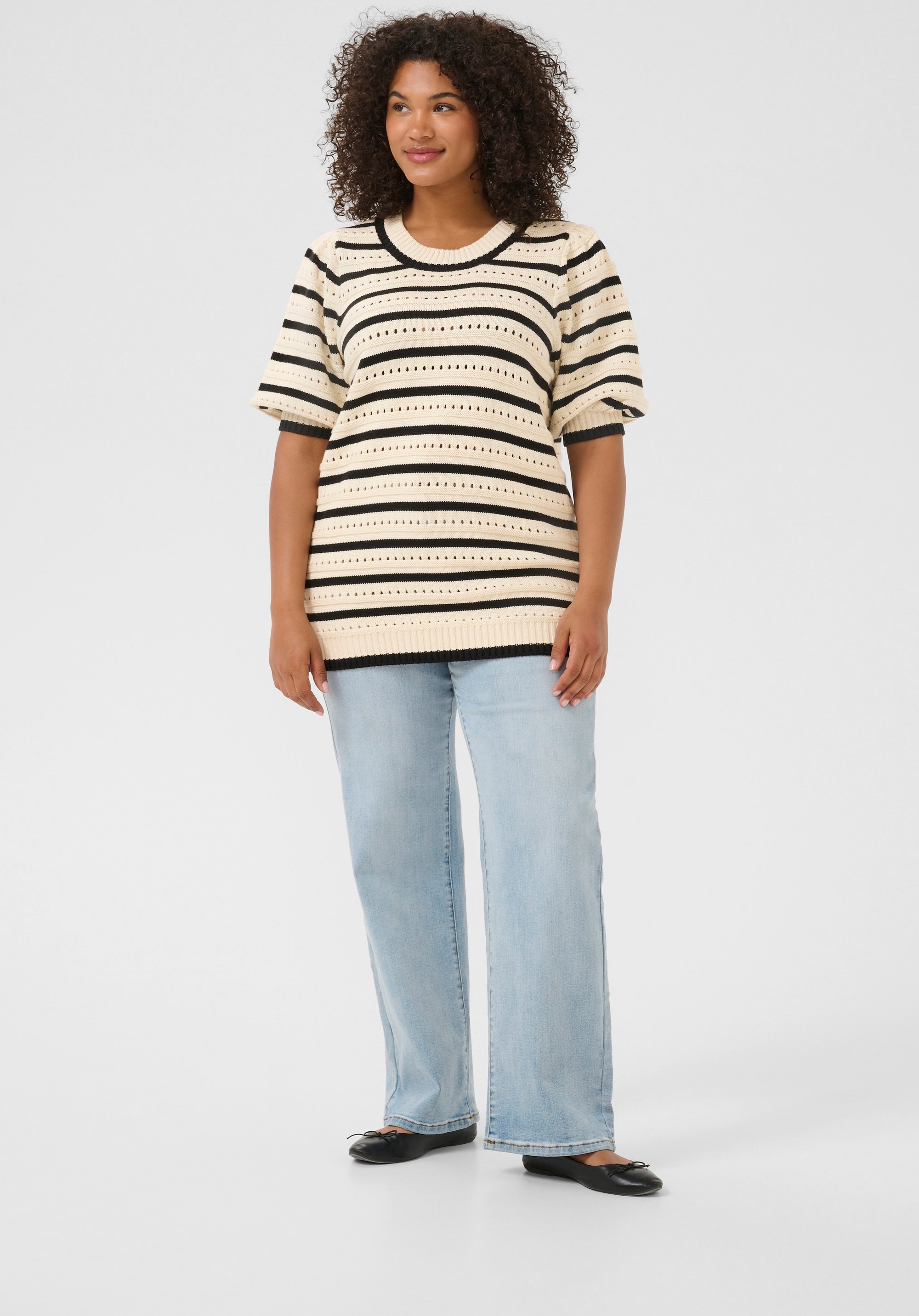 Strickpullover Regular fit black offwhite