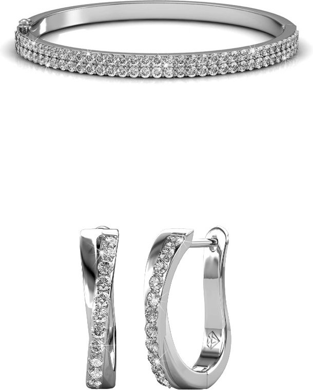 Glamour Criss Parures - Silber und Kristall