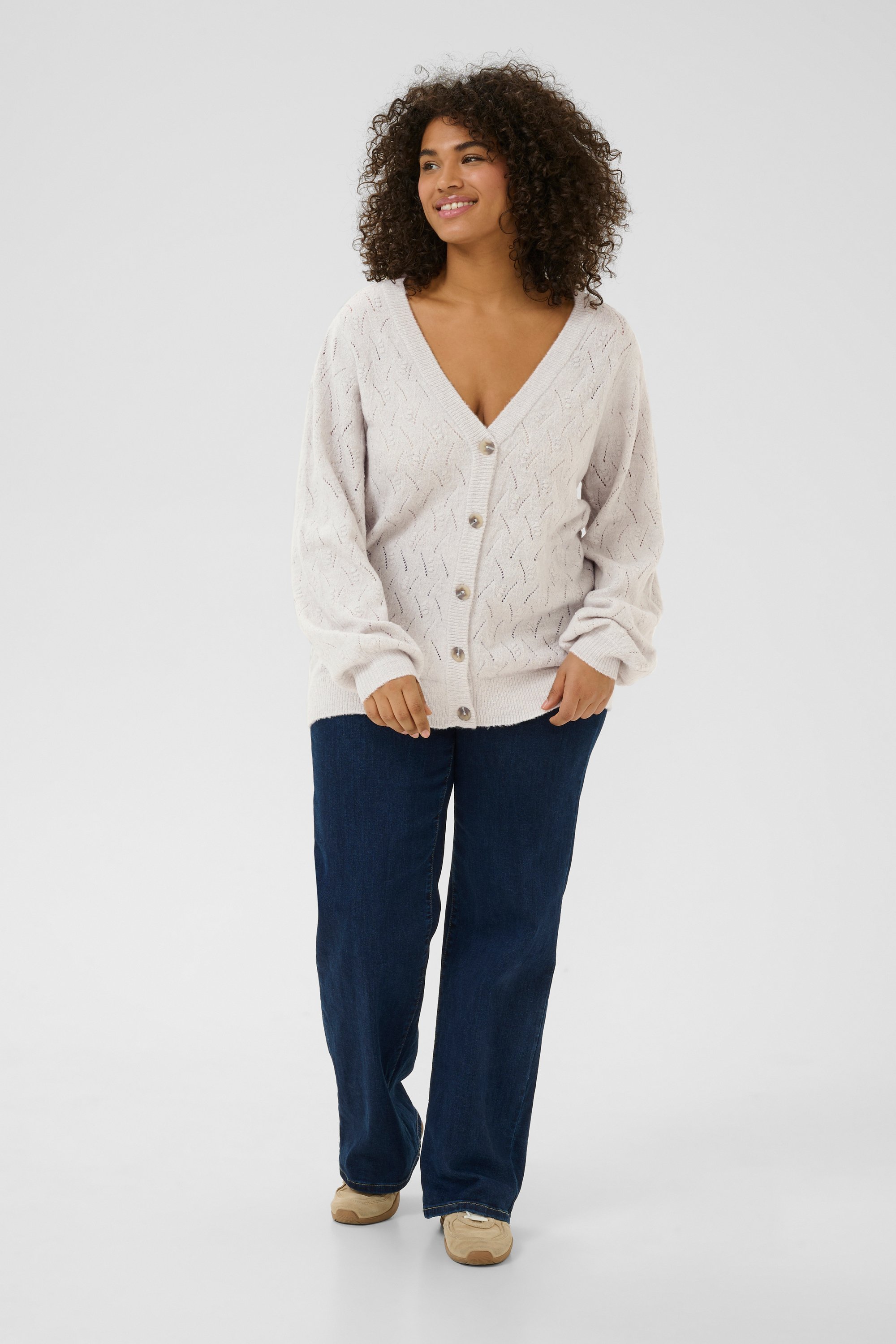 Strickjacke Regular fit light grey