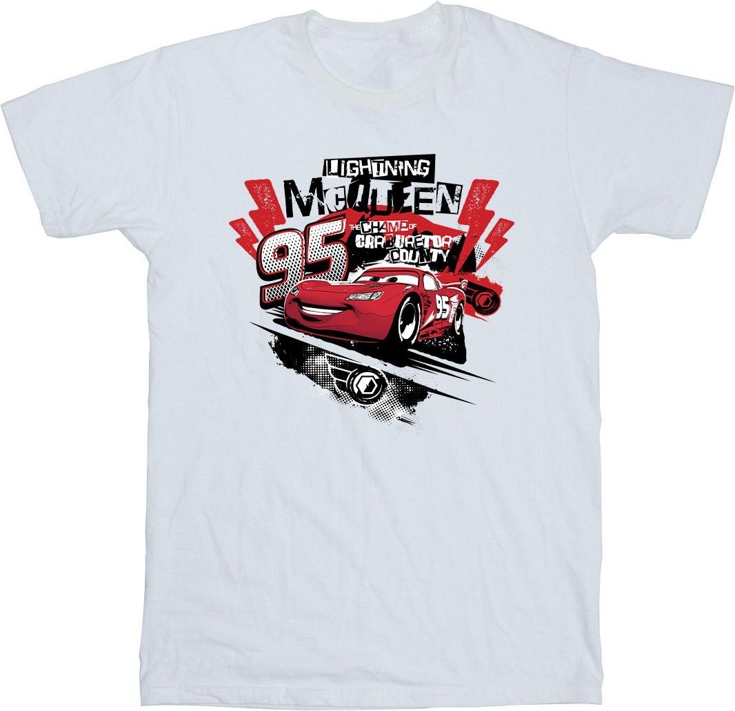 Disney - "Cars Lightning McQueen Collage" T-Shirt für Herren (Weiß)