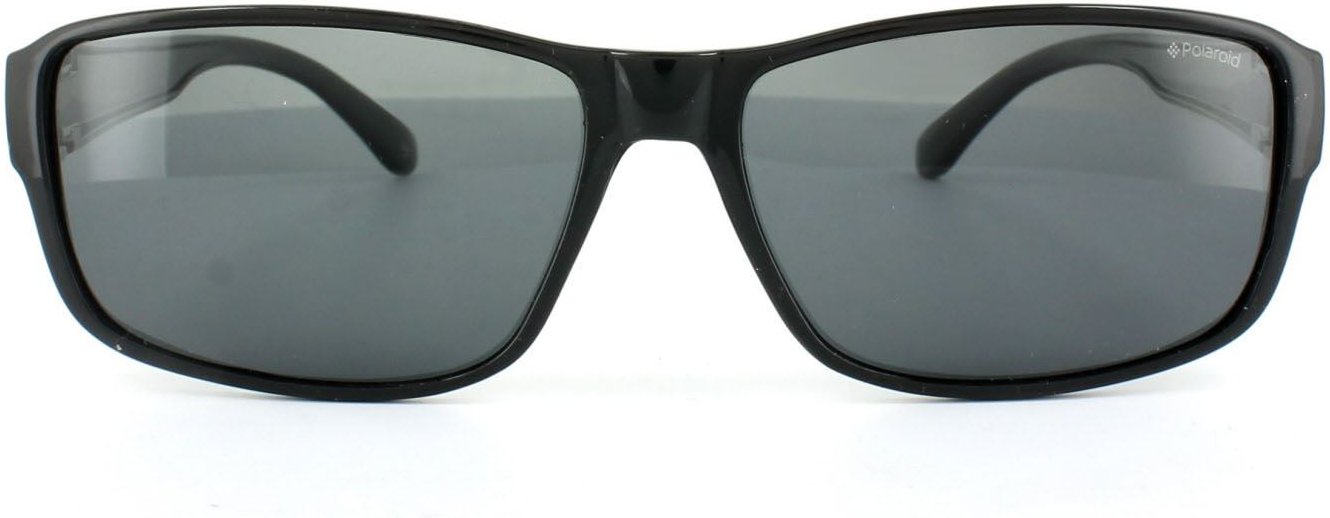 Thumbnail - Polaroid Suncovers Rectangle Womens Schwarz Grau Polarisierte Sonnenbrille