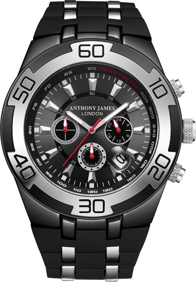 Handgefertigter Anthony James Limited Edition Chrono Radar Black