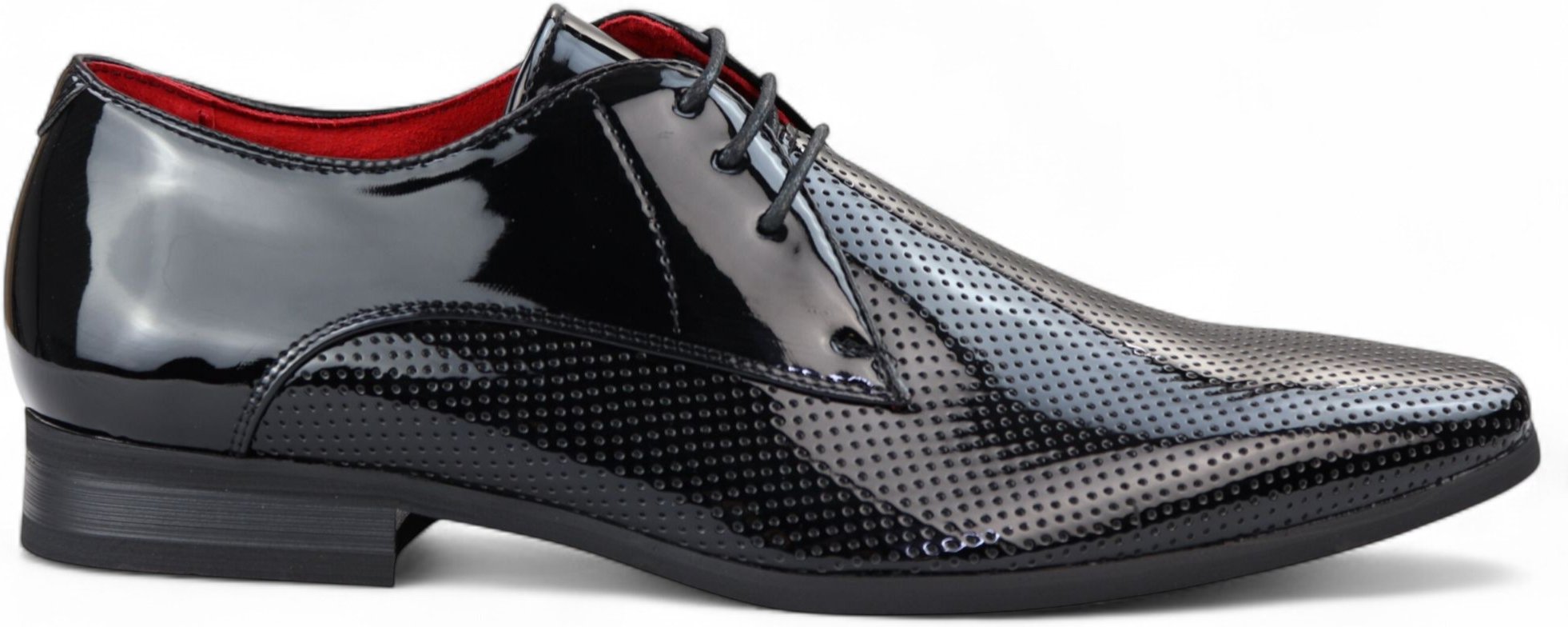 Schwarze formelle Schnürschuhe mit spitzer Zehenpartie für Herren