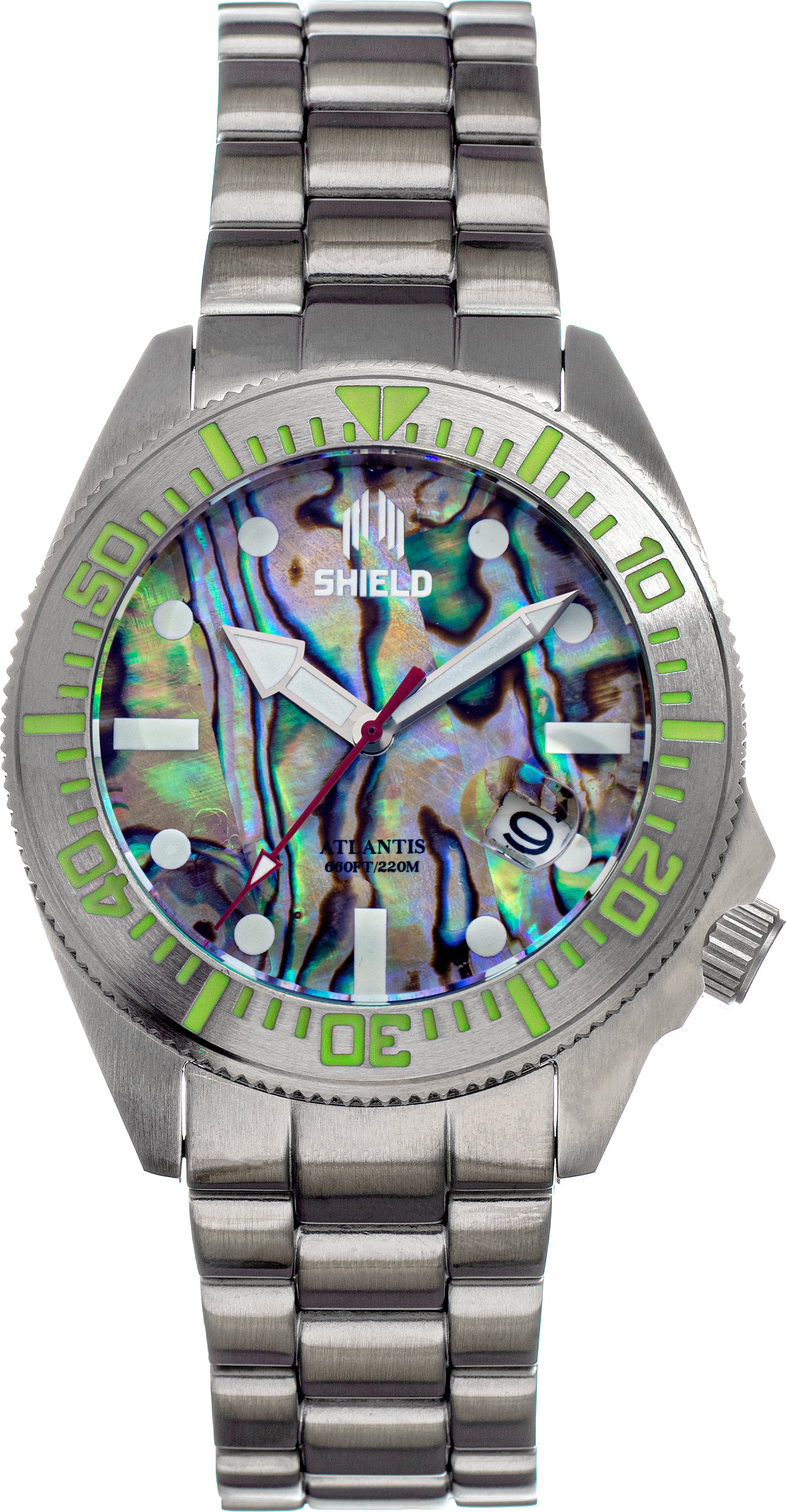 Thumbnail - Montre-bracelet Shield Atlantic Abalone avec date