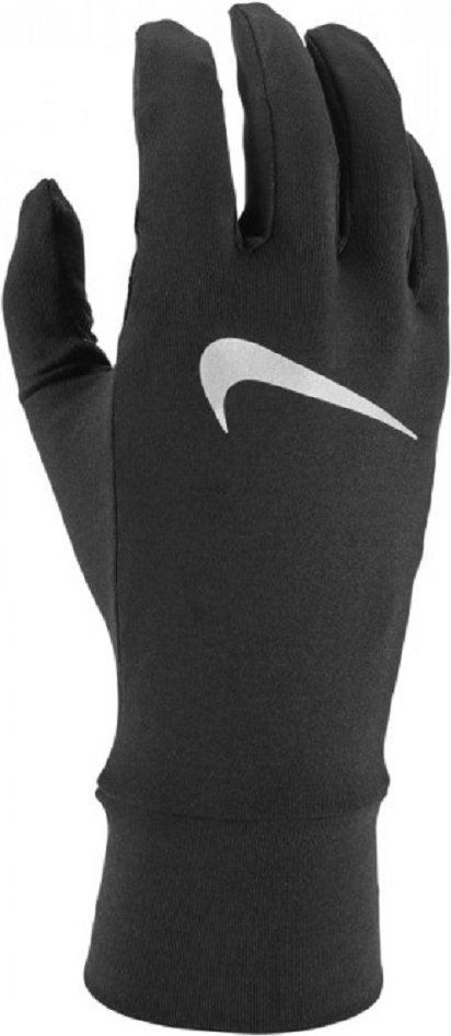 Nike - Herren Handschuhe, Fleece, Laufen (Schwarz/Silber meliert)
