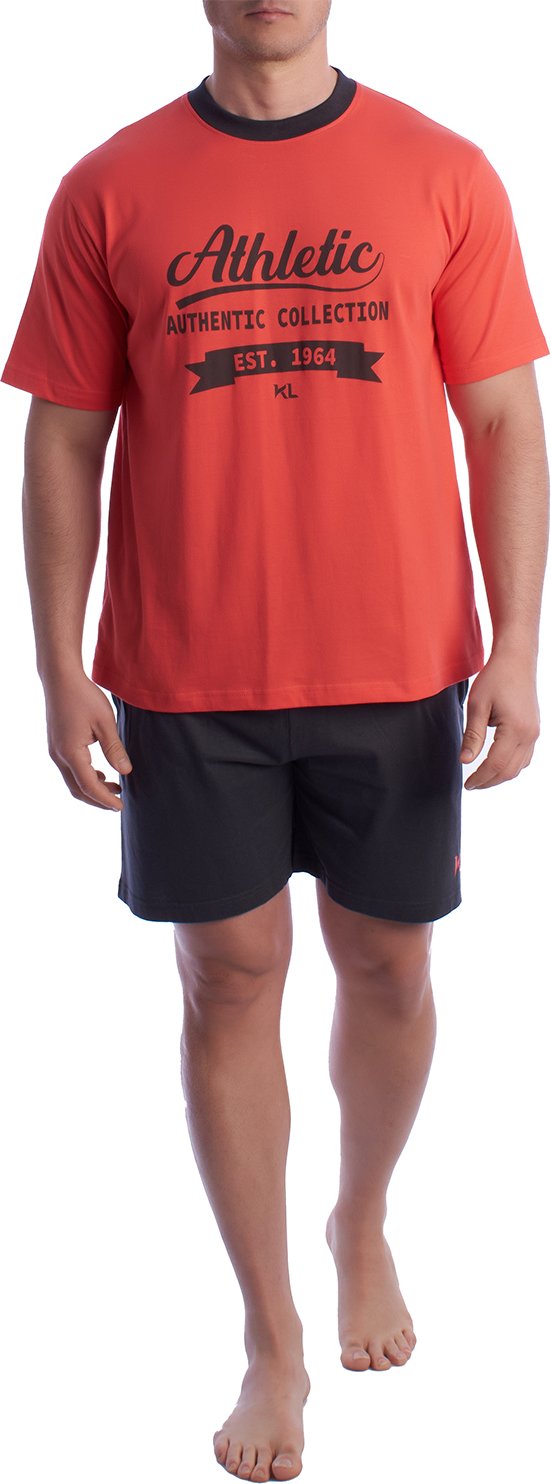 Herren-Pyjama mit kurzen Ärmeln aus 100 % Baumwolle KL30000