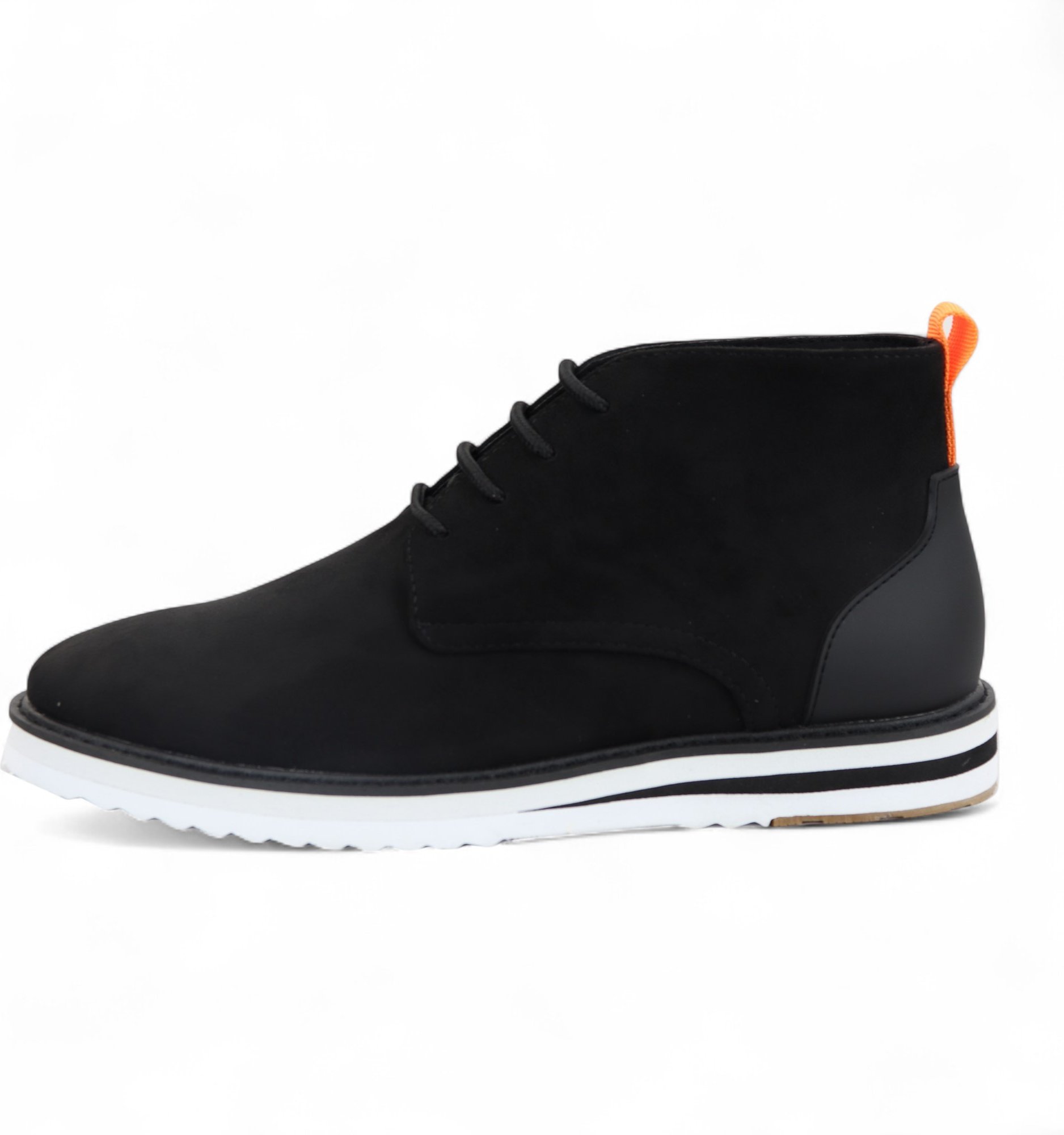 Schwarze Desert-Boots aus Wildleder mit Schnürung für Herren