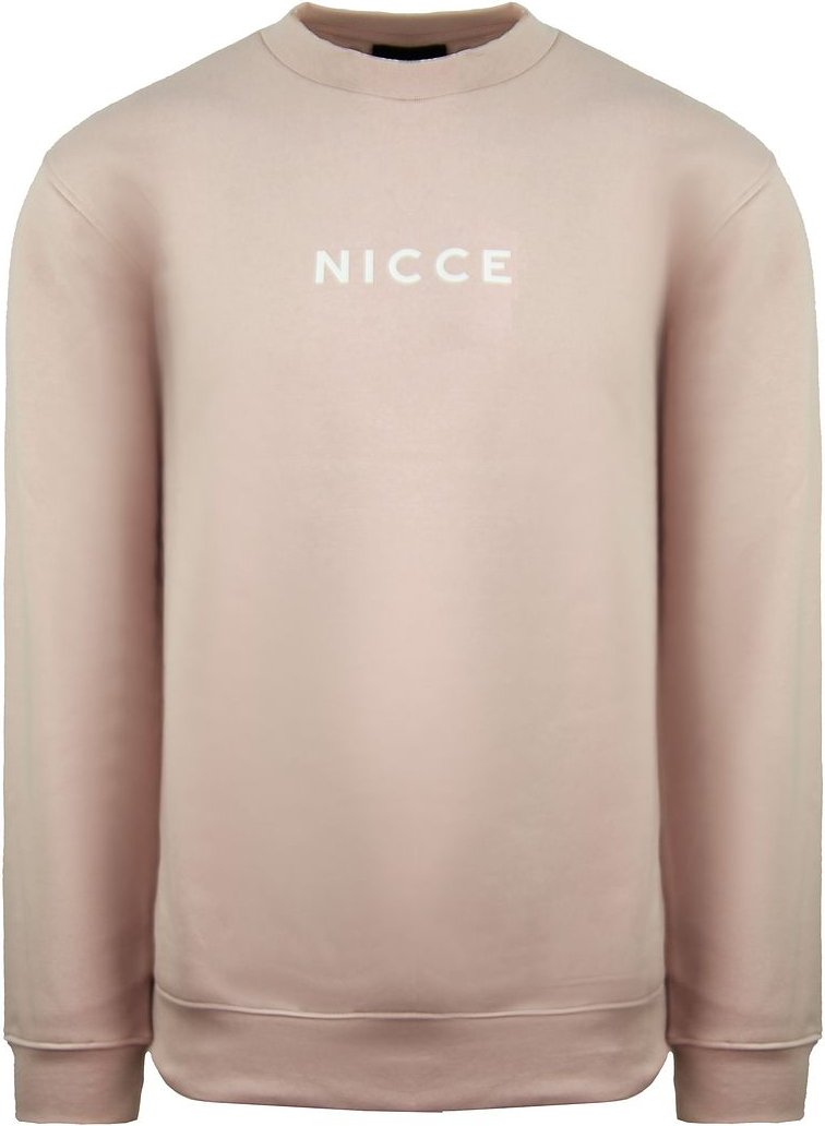 Nicce Center Logo Herren Hellrosa Pullover