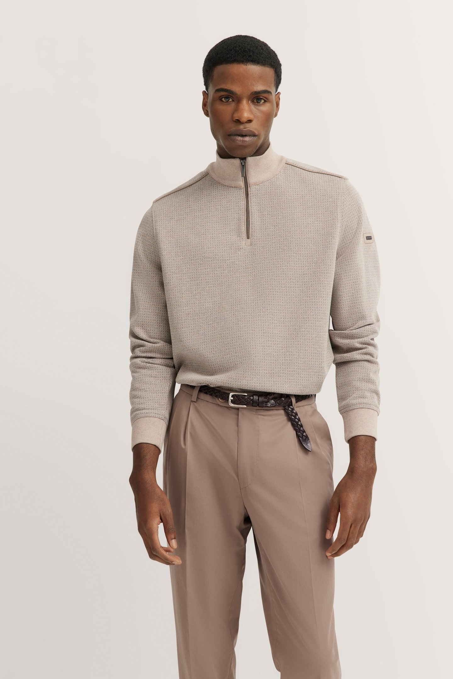 Bugatti Herren Sweattroyer mit Stehkragen & Reißverschluss