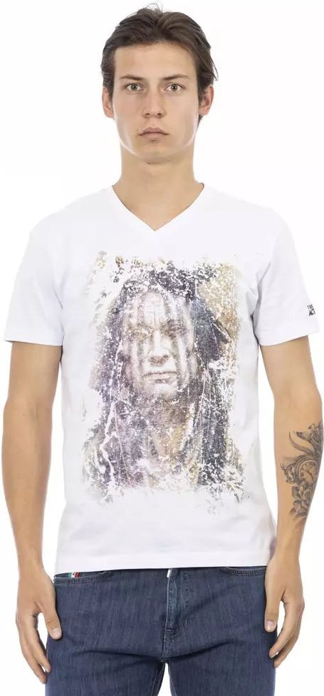 Native American Grafik V-Ausschnitt T-Shirt