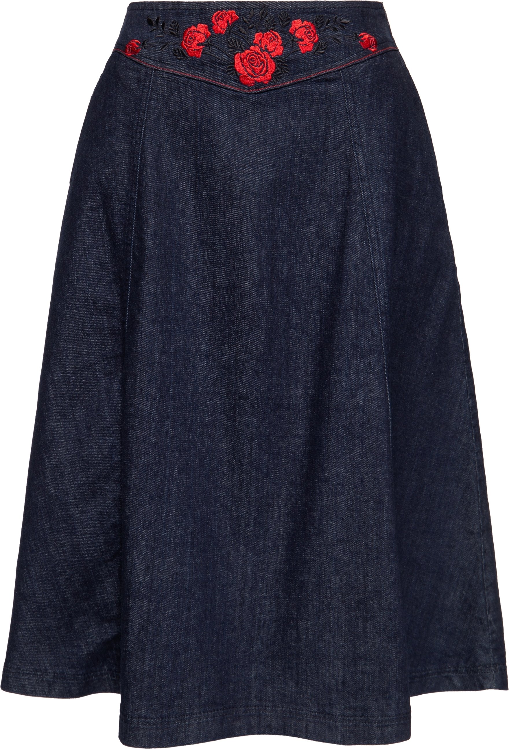 Queen Kerosin Damen Western Swingrock Roses Denim