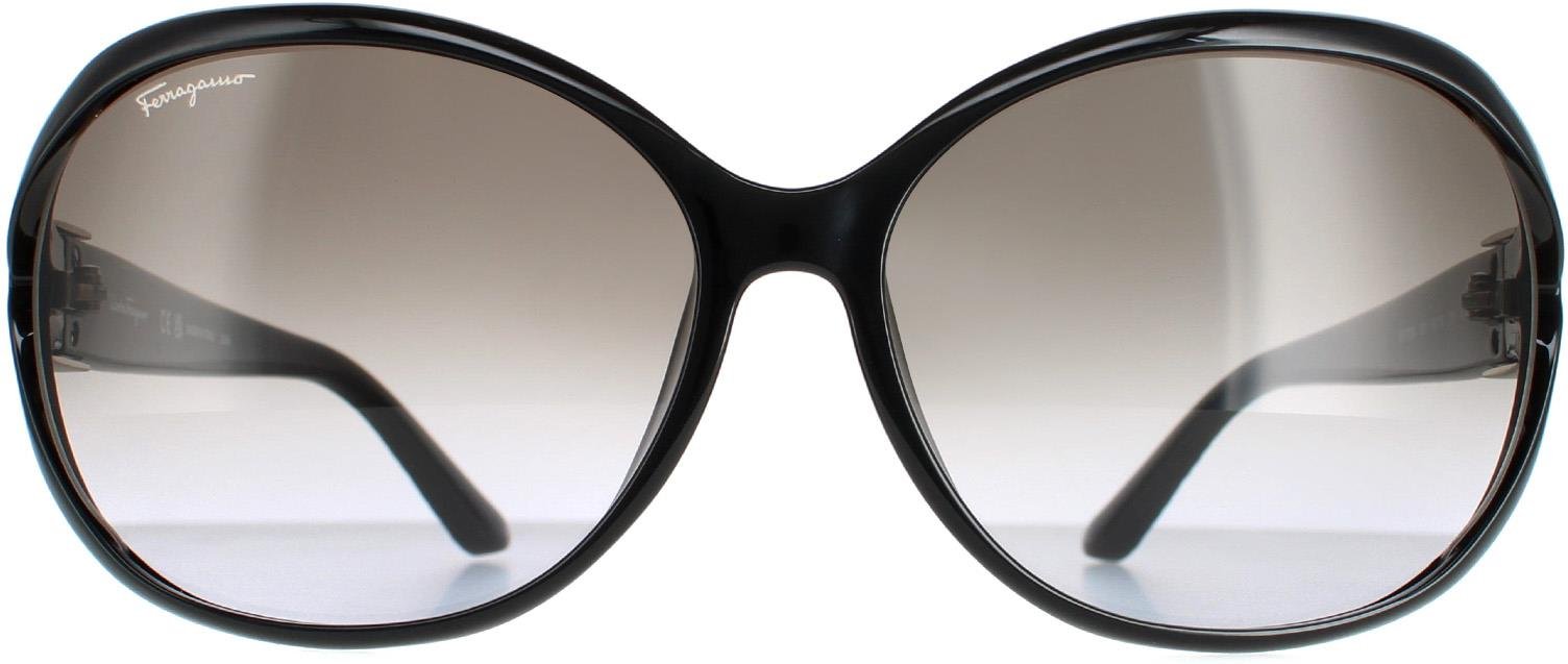 Salvatore Ferragamo Oval Damen Schwarz Grau Gradient SF770SA