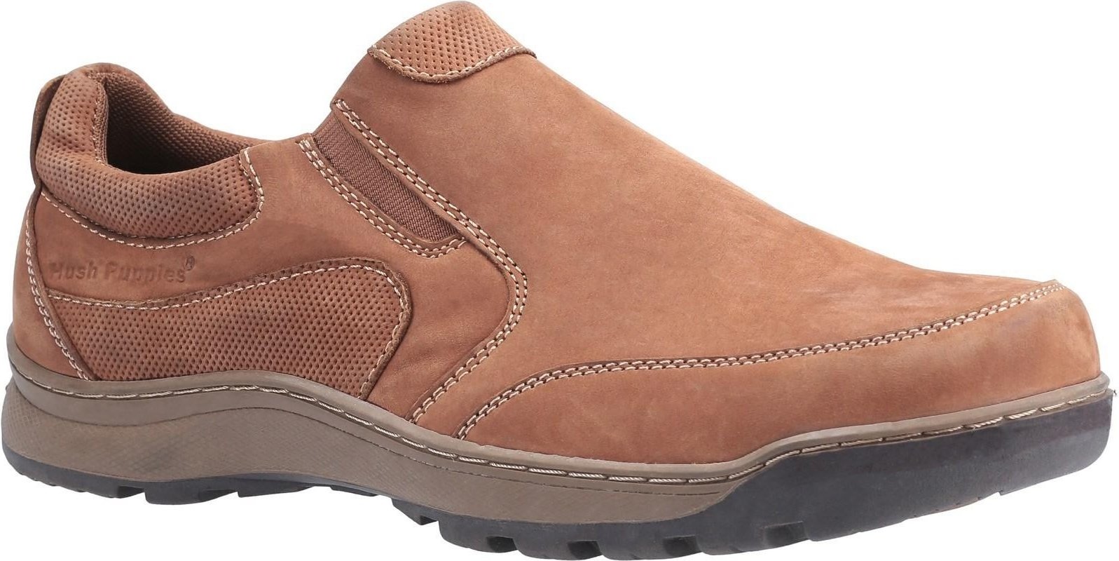 Thumbnail - Hush Puppies Herren Jasper Nubuck Leder Slip On Schuh (Tan Nubuck)