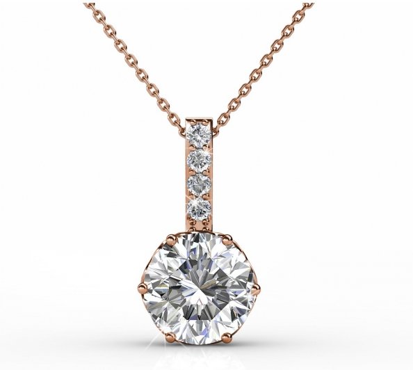 Kristine Anhänger - Rose Gold und Kristall