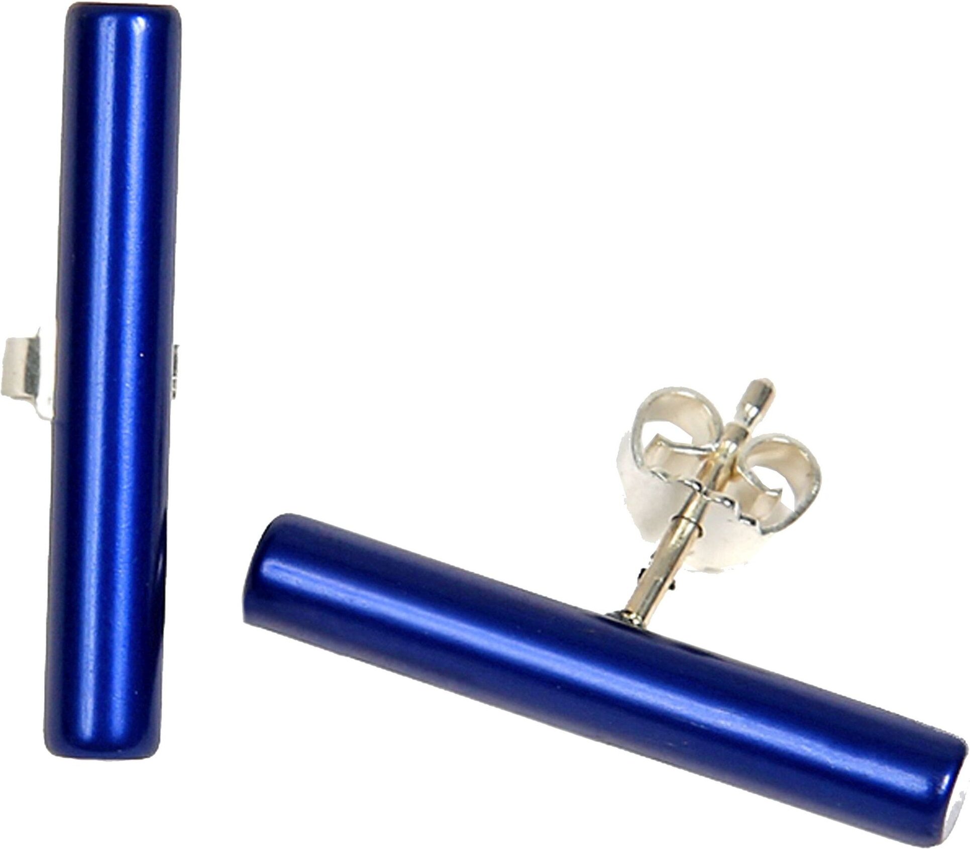 DeMarie Ohrringe eloxiertes Aluminium blau